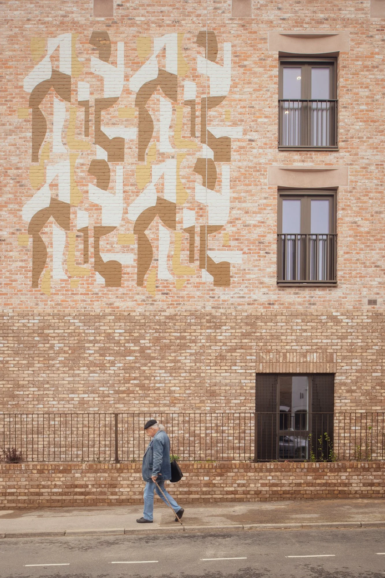 Large-scale mural by Adriana Jaroslavsky on the façade of Pocket Living’s Forest Road development in Walthamstow, commissioned by Hive Curates as part of the RIBA London Regional Award 2026-winning project.