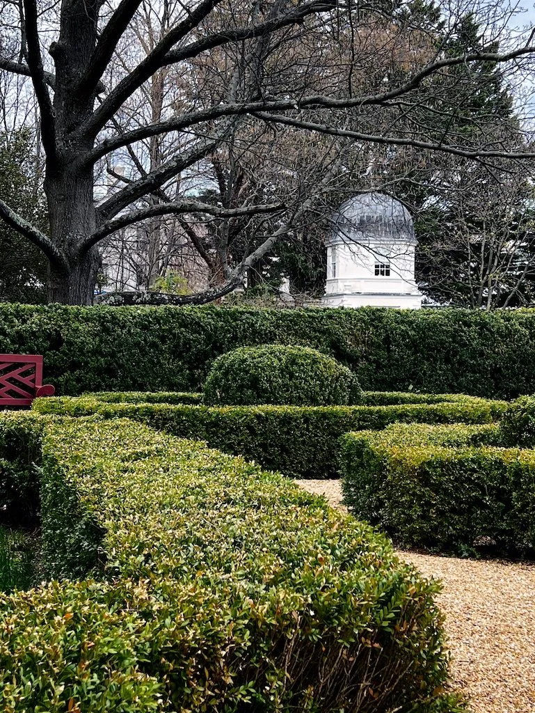The William Paca House Gardens: Painstakingly restored to its original form using details drawn from historic artwork and archaeological excavations.