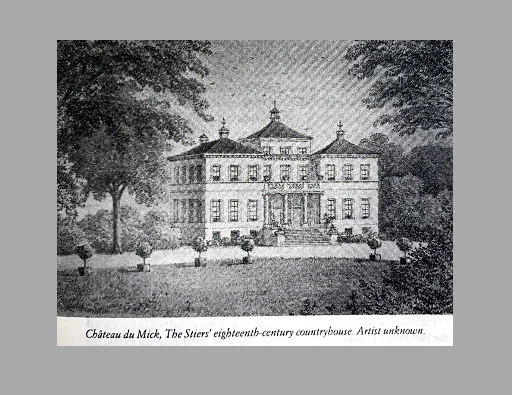 Baron de Stier Home: Chateau du Mick - The Stiers's Belgian home was used as a design reference for Riversdale in Maryland.