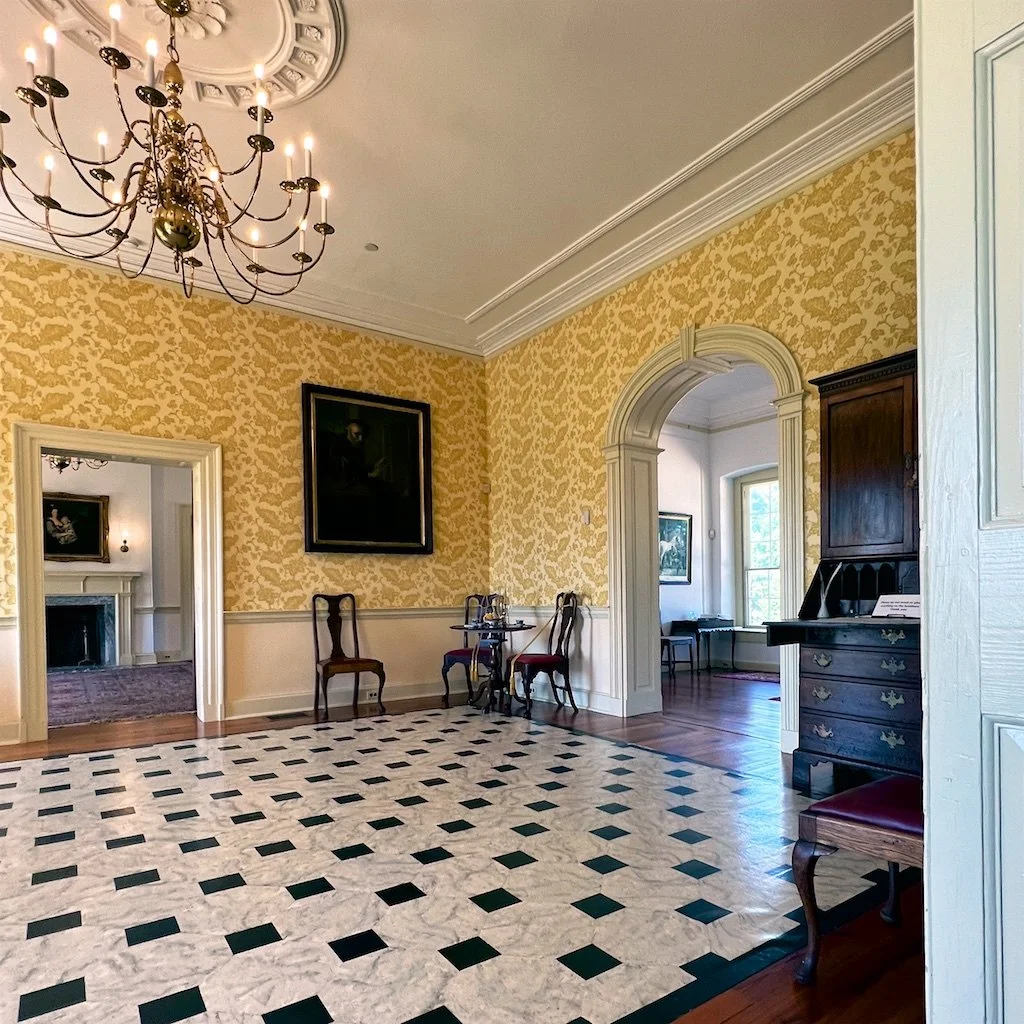 The Reception Hall: The collections of Belair are enhanced through loan agreements with generous family descendants and museums.
