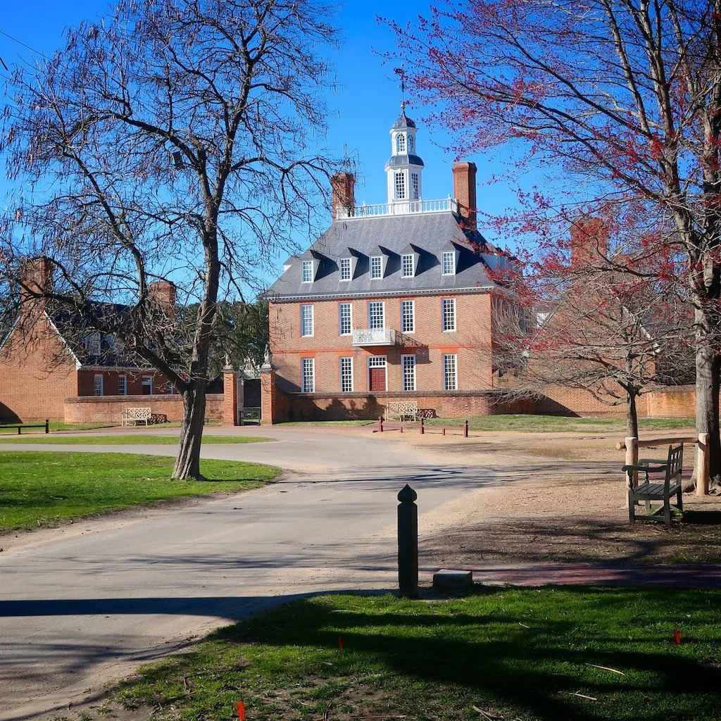 Govornor's Palace: Construction of the Governor's Palace began after Governor Edward Nott received authorization from the General Assembly on Oct. 23, 1705. Contractor Henry Cary was instructed to erect a two-story brick house with sash windows, a ce