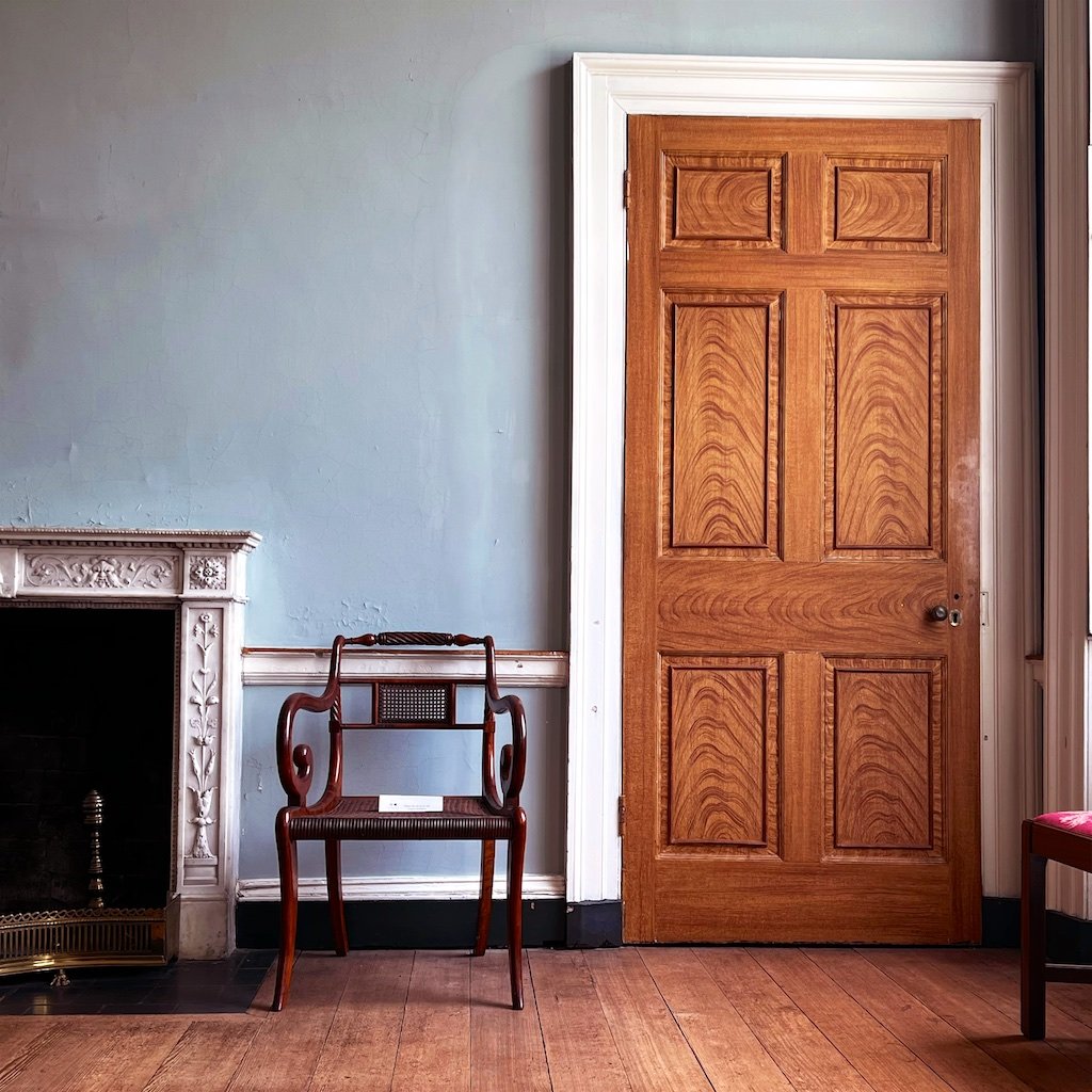 Formal Dining Room: Details of Woodlawn's Federal style details evolving into the 1800s.