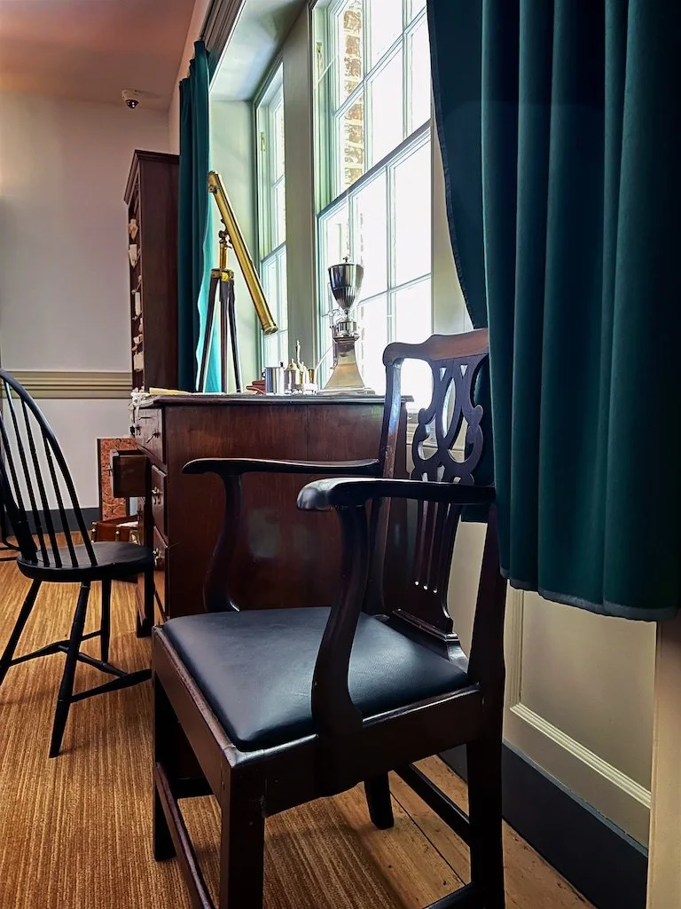 James Madison's desk in the Library of Montpelier. Madison owned over 4,000 volumes in his library.