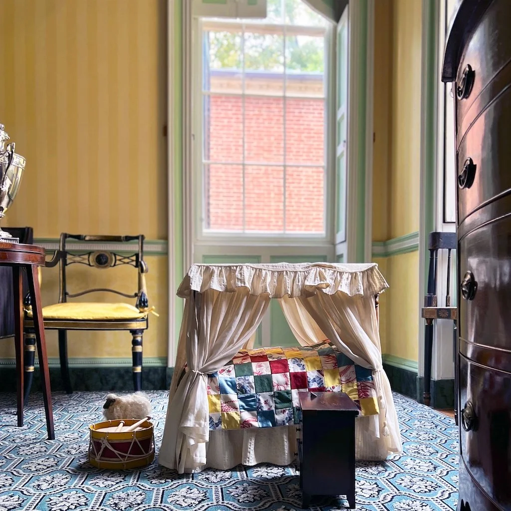 Homewood Back Parlor: The location of this room caught the last light of the day and probably made it a popular space for the family, for games and family activities.