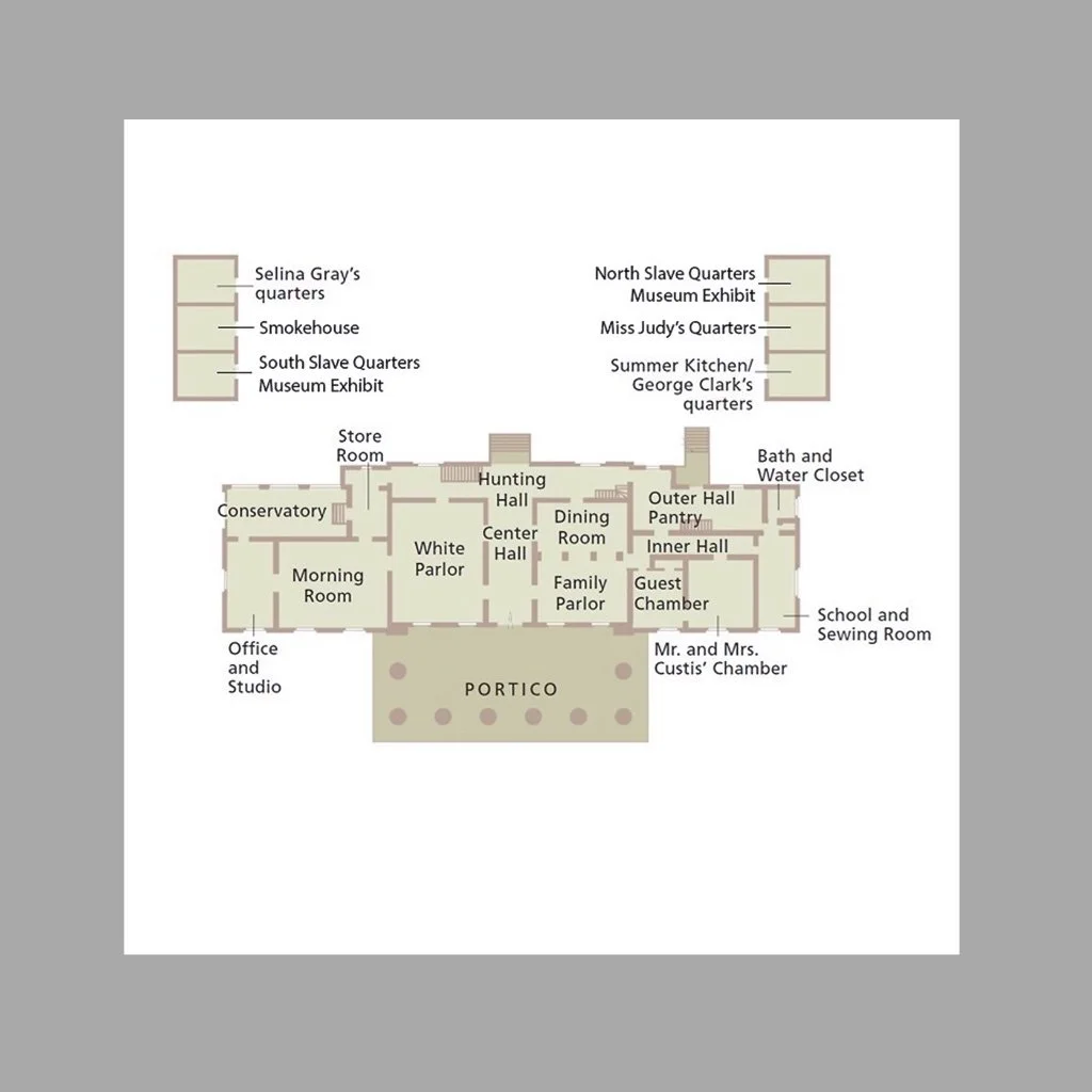 Following Custis's instructions, George Hadfield created Arlington as a memorial for George Washington: Custis brought from Mount Vernon an extensive collection of furniture and objects from the estate of George and Martha Washington.