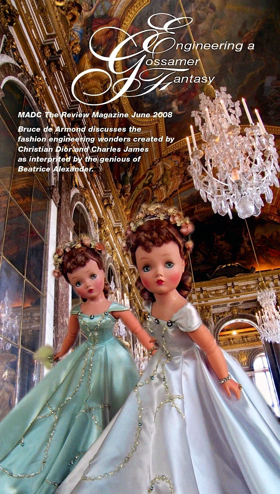 21" Cissy #2097 Variations of Blue & Silver Blue Satin Gowns - 1955