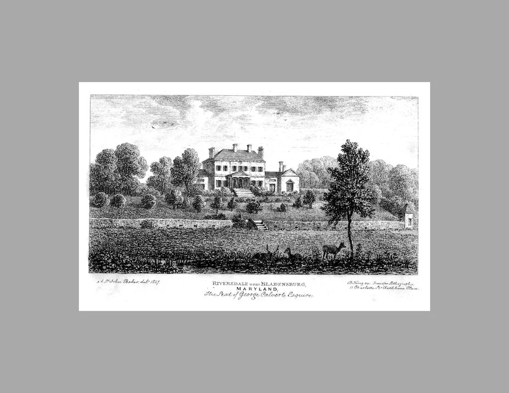 Riversdale - At its completed stage, as developed between Rosalie and George Calvert in 1827. 