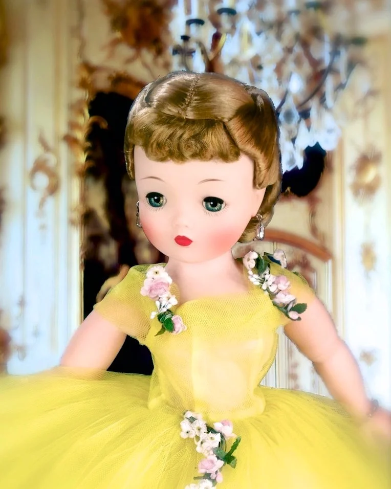 21" Cissy Yellow 3/4 Length Tulle Gown, #2260 - 1959