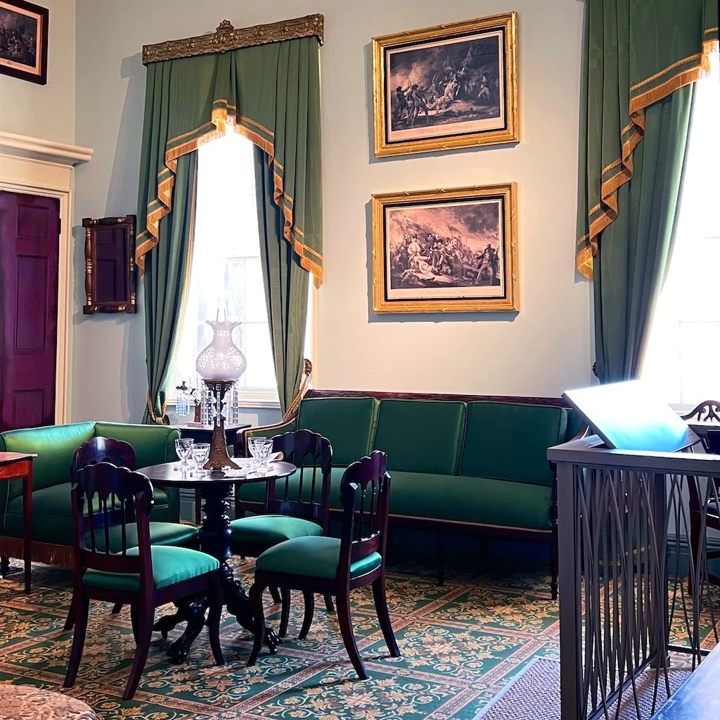 Family Parlor: This parlor was the center of family life and the hospitality of guests at the mansion. 