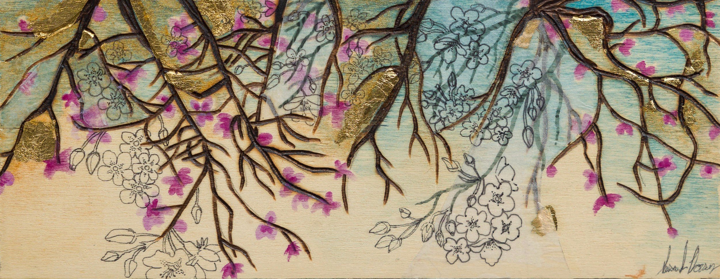 Cherry Blossoms 7" x 3"
