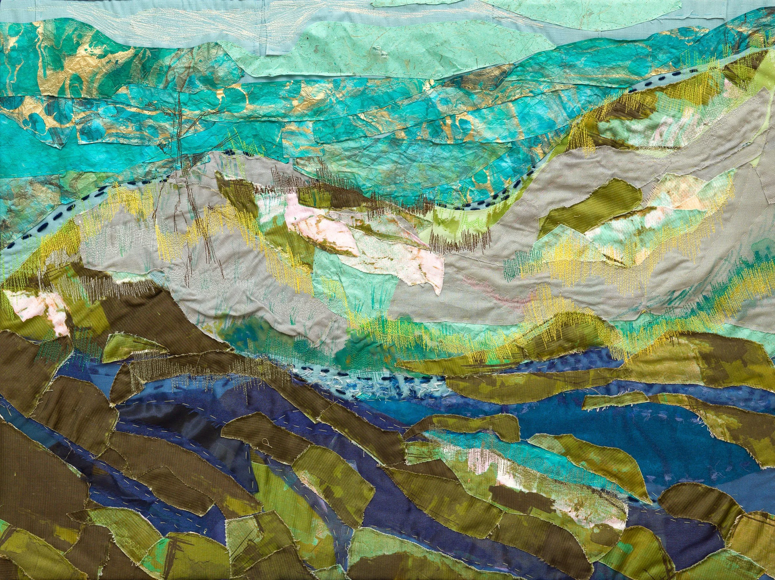 Sand Dunes in Fabric 32" X 24" 