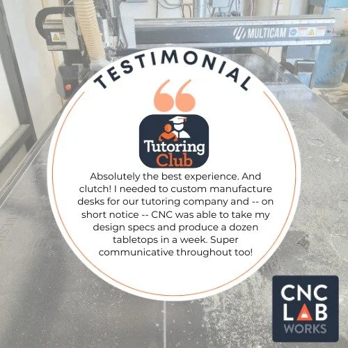 Testimonial Highlight 😁

Fast turnarounds and clear communication matter&mdash;especially on tight timelines. We&rsquo;re proud to support local businesses with custom CNC manufacturing, precision-cut components, and reliable delivery when Fast turn