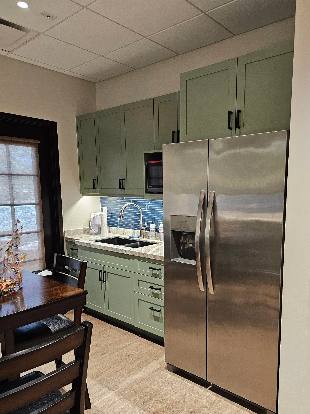 Kitchen with finished cabinets