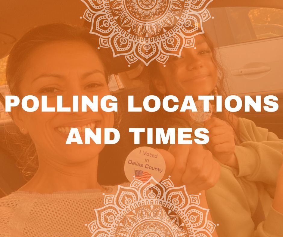 Polling locations by times and sample ballot 