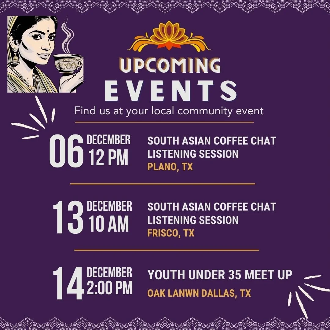 2026 is going to be one of the most important elections of our lifetime &mdash; and South Asians will make a difference.

SIGN UP HERE https://saavetxeducationfund.org/events

Come tell us what&rsquo;s on your mind.
What&rsquo;s worrying you?
What yo