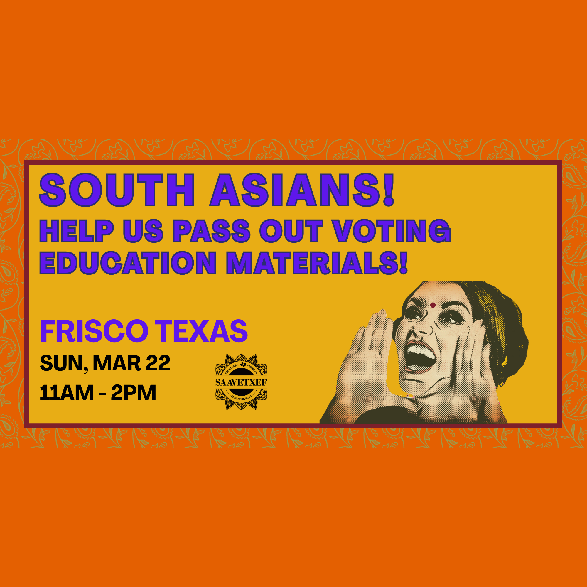 Mar 22; 11a-2p; Frisco