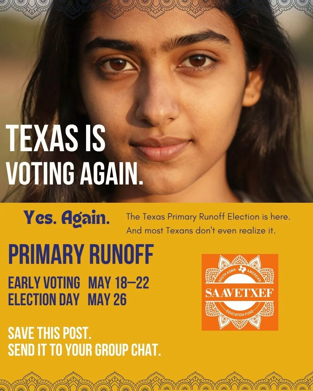 Texas is voting AGAIN &mdash; and many people are asking:

&ldquo;Wait&hellip; didn&rsquo;t we already vote?&rdquo;

Yes. But Texas is now heading into the Primary Runoff Election, where voters decide final party nominees in races where no candidate 