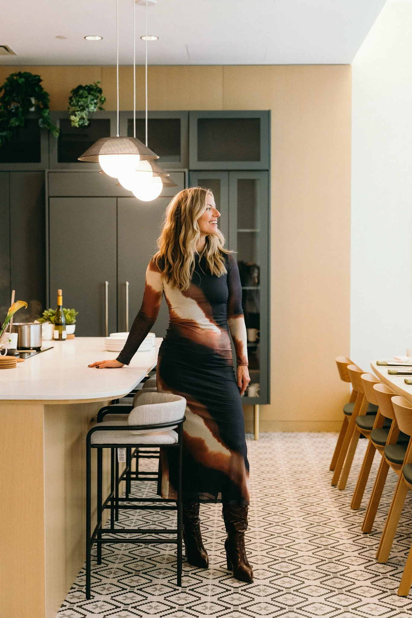 Jess Janz standing in a modern kitchen