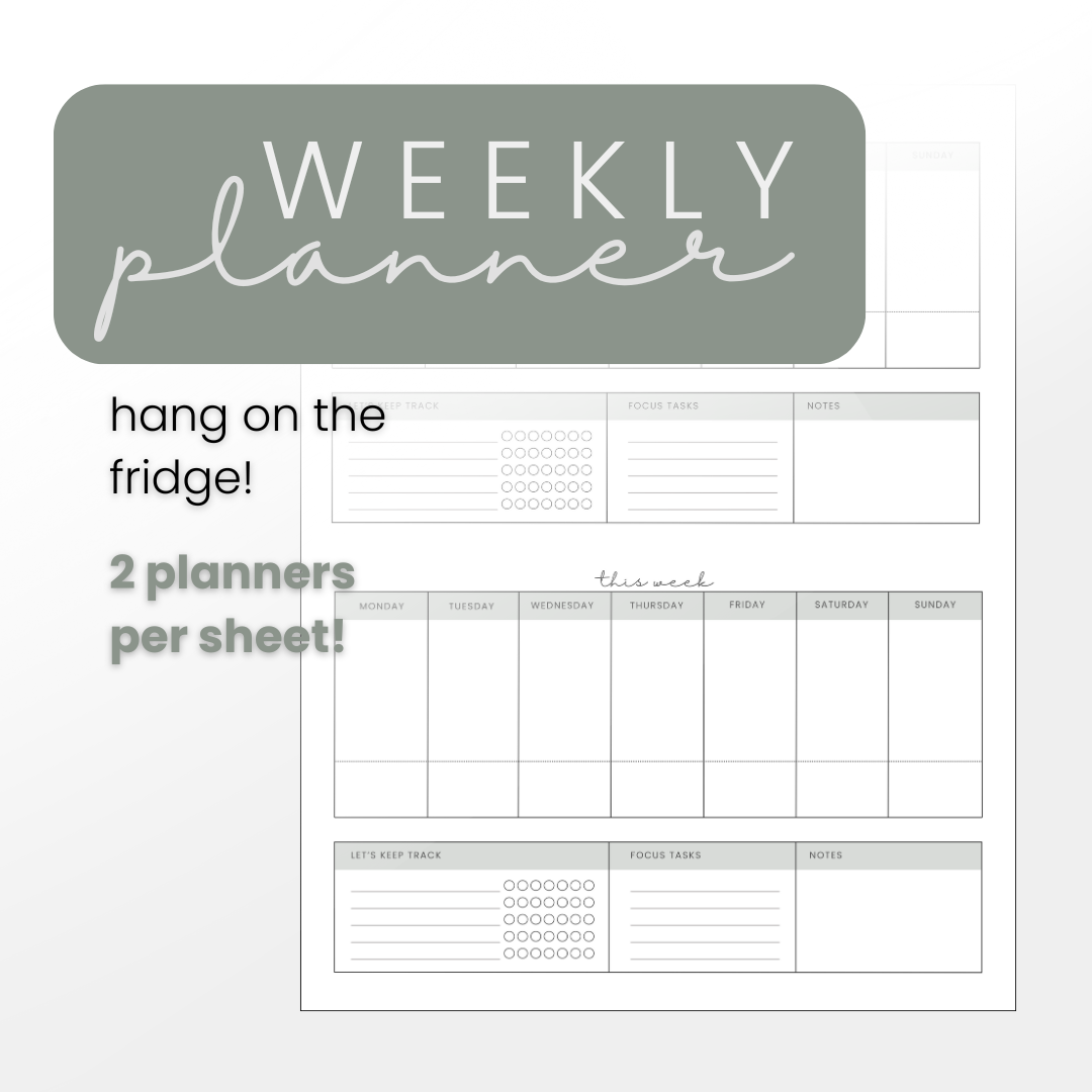 Weekly Planning Notepad