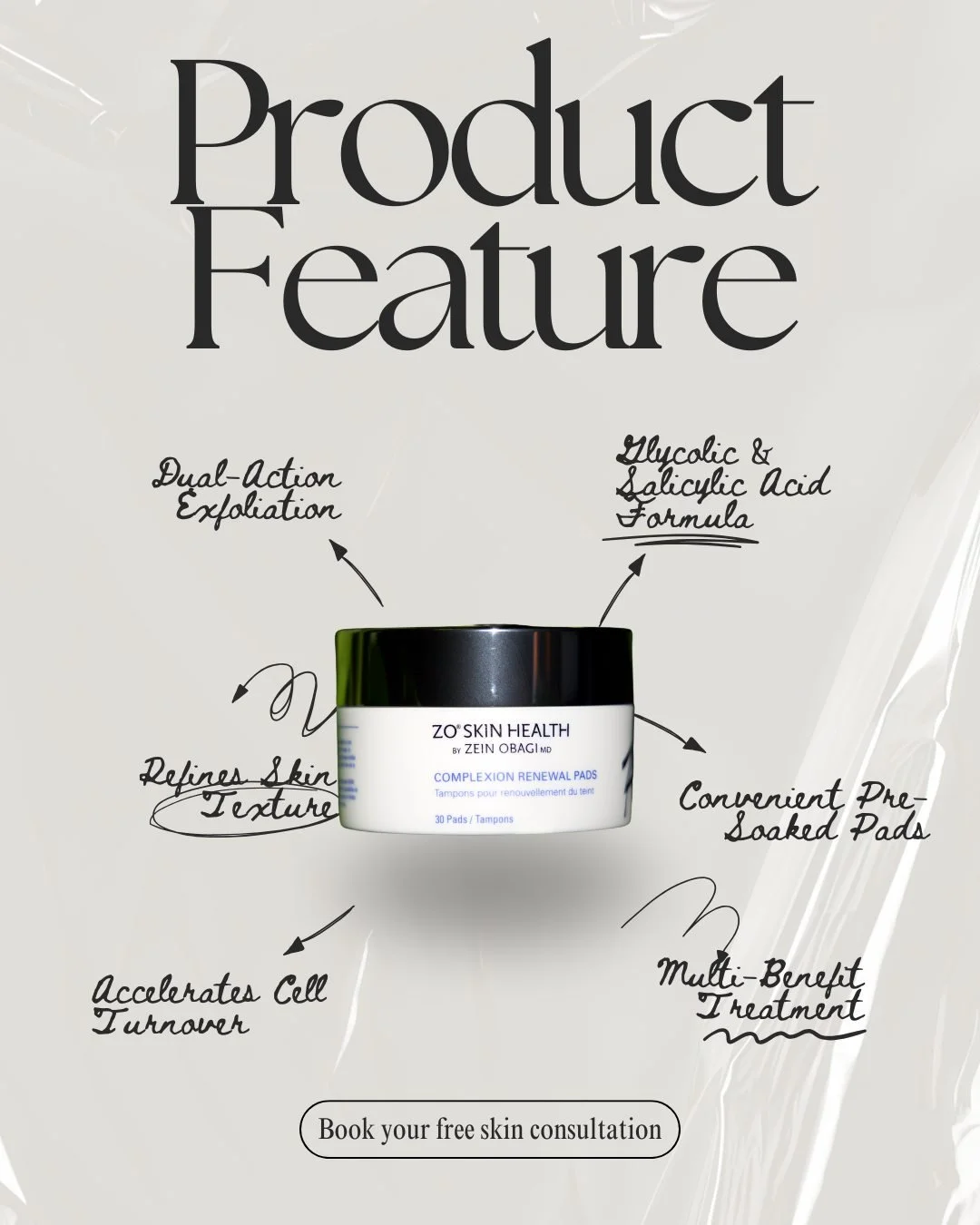 Meet your new skincare essential 

ZO Skin Health Renewal Pads are the multi-tasking treatment your routine has been missing. These powerful pre-soaked pads combine glycolic and salicylic acid to exfoliate, refine, and renew&mdash;all in one simple s