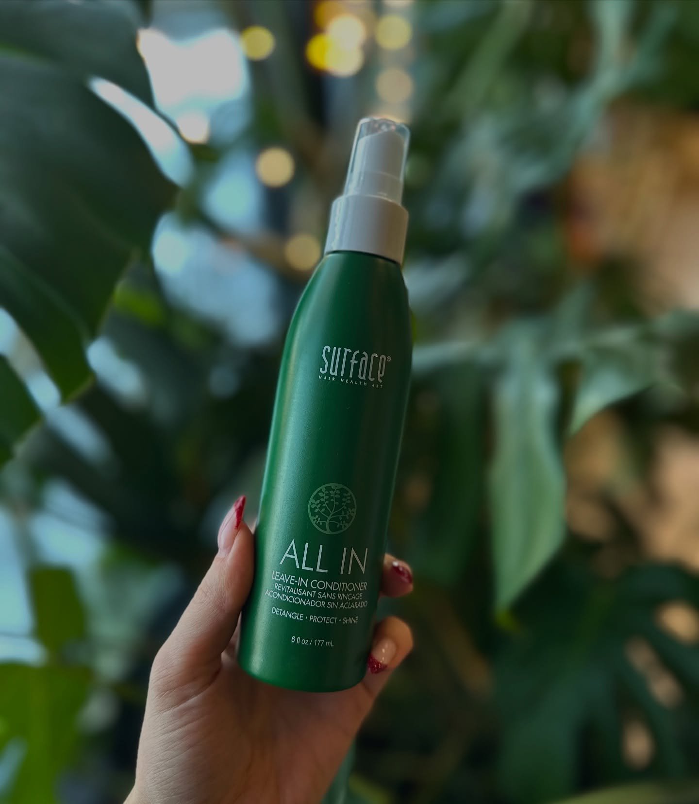 Product of the Week
🍏Surface All-In Leave-In Conditioner🍏
This lightweight mist does it all: hydrates, detangles, protects from heat, adds shine, and strengthens &mdash; all without weighing your hair down. It&rsquo;s the ultimate everyday step for