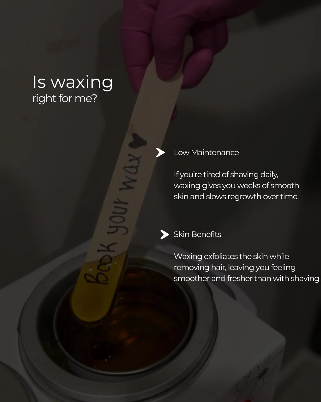Smooth skin, fewer razors, and one less thing to think about. 🤍

Longer-lasting results, softer regrowth, and smoother skin between appointments. As an added bonus, it gently exfoliates the skin, leaving it feeling fresh and refreshed.

Whether you'