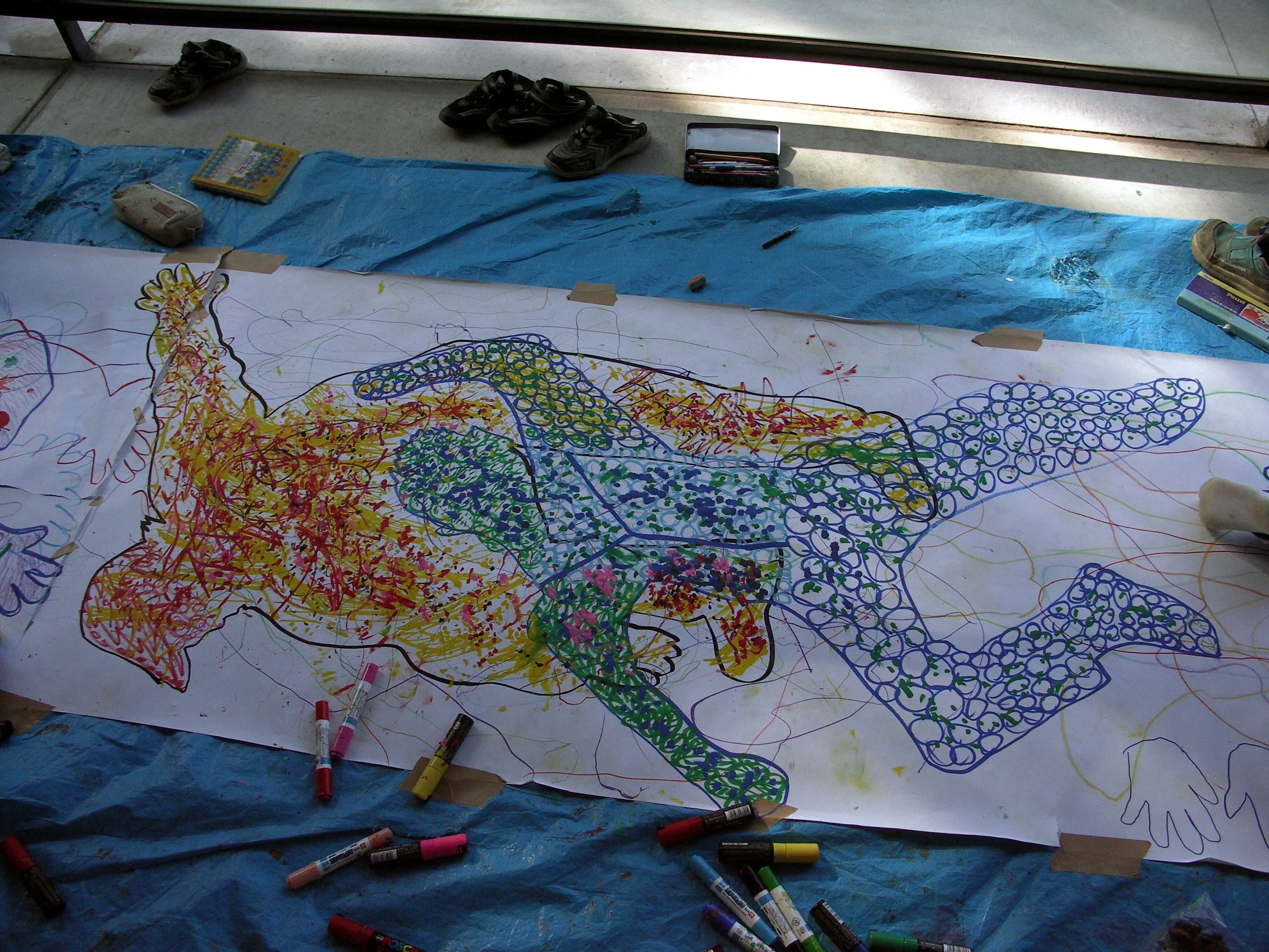 I organized an art workshop with local school children in Aomori, Japan