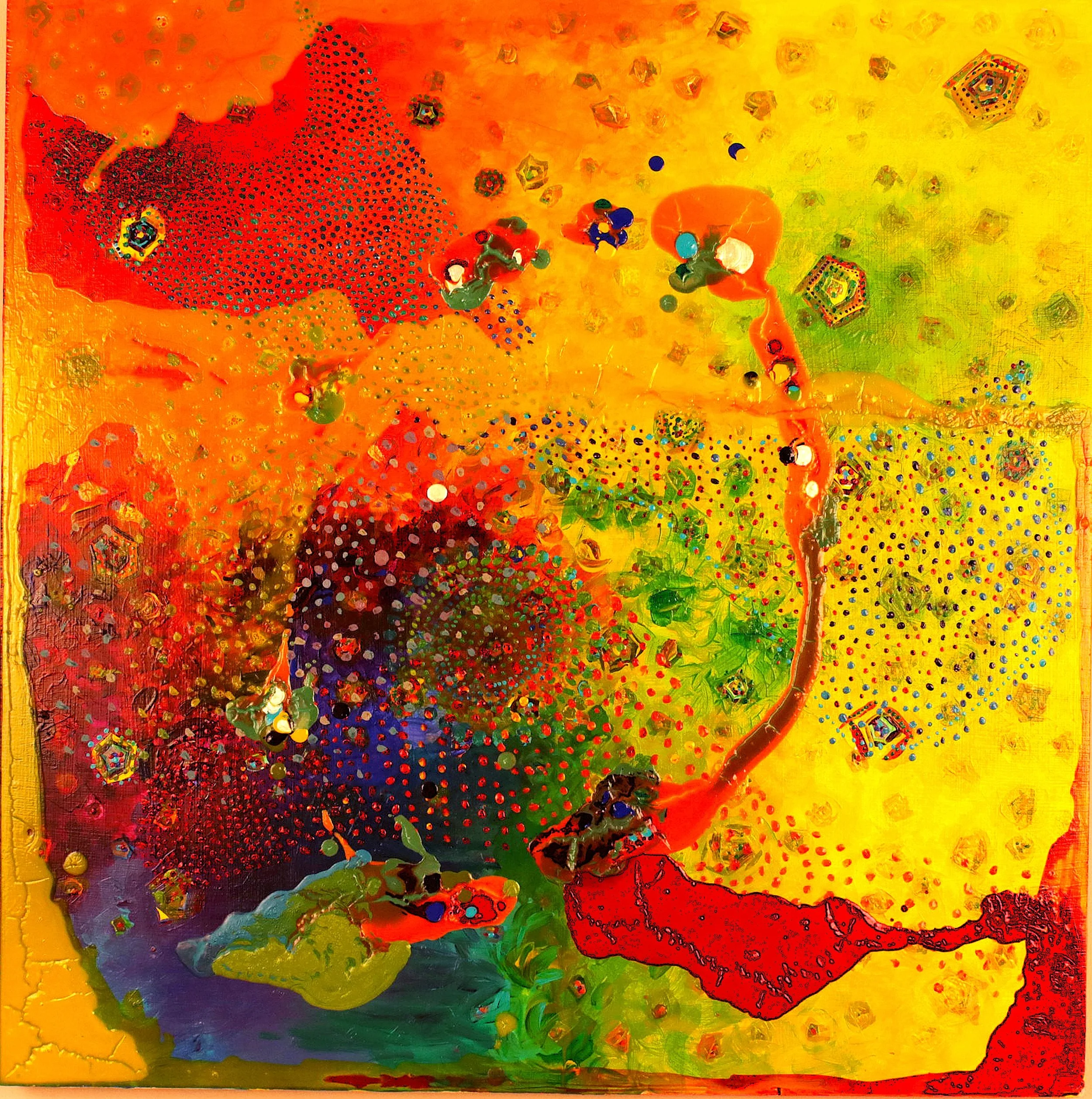 Acrylic paint, 24 x 24 inches