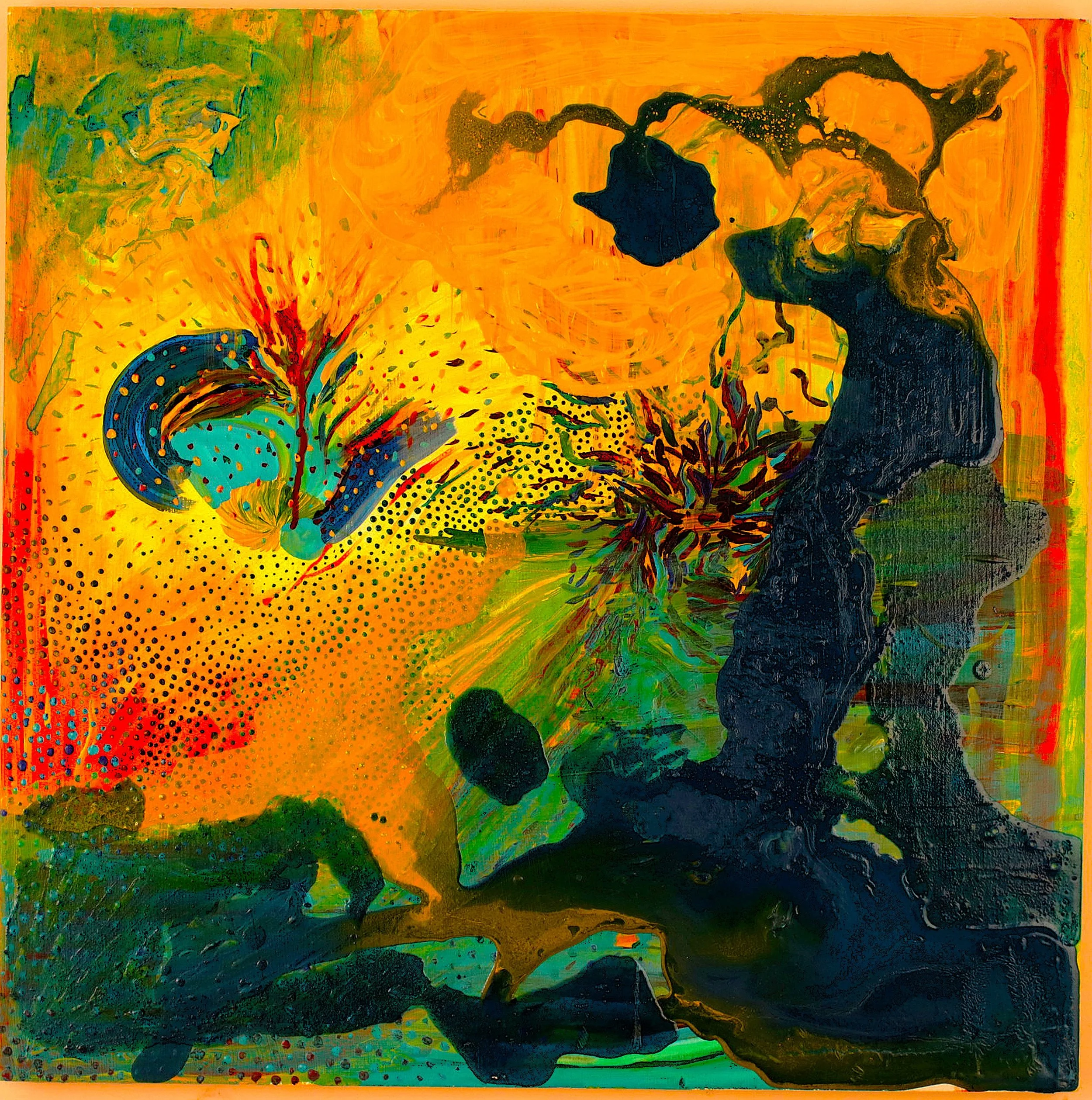 Acrylic paint, 24 x 24 inches