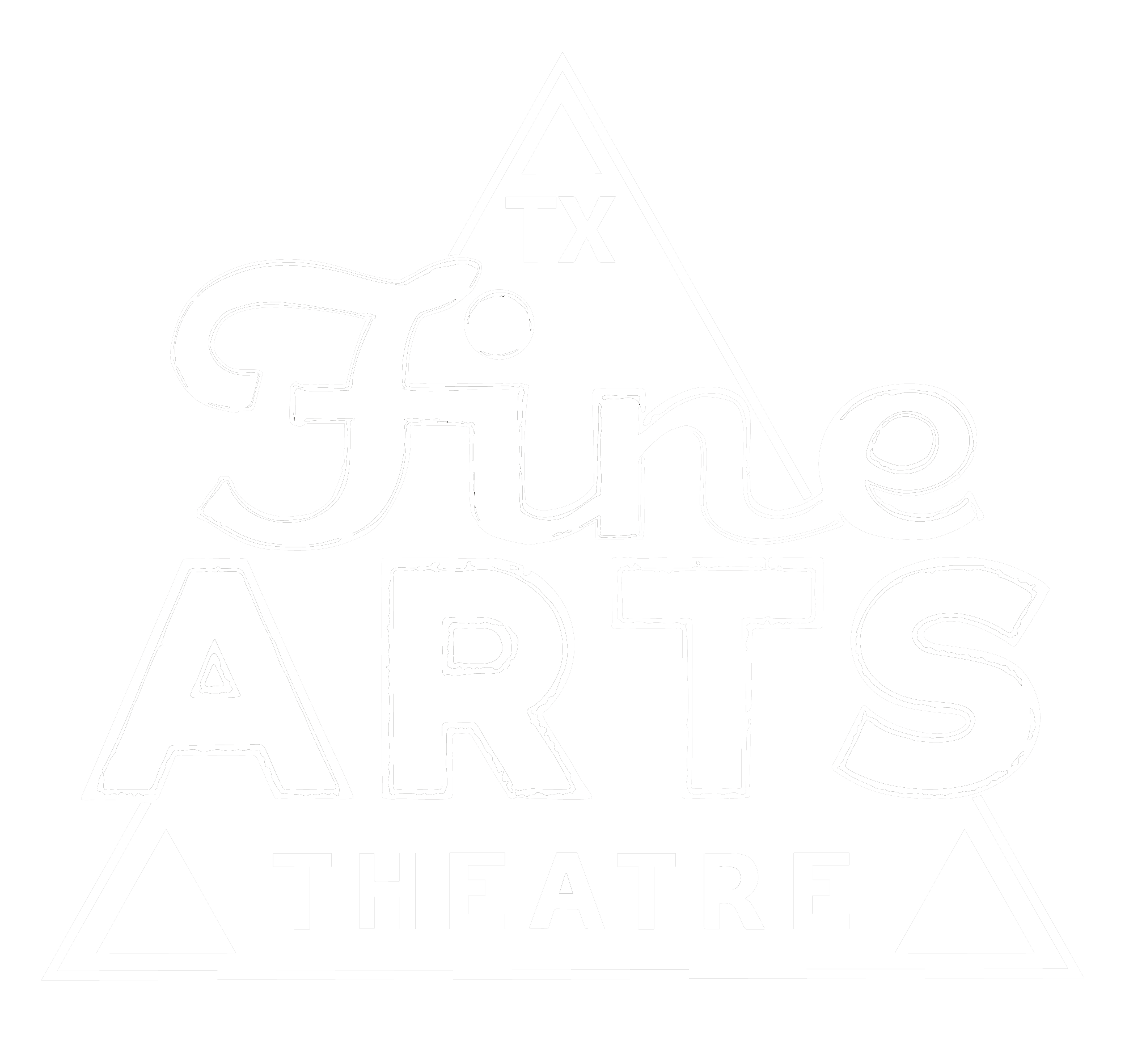 Texas Fine Arts Theatre Logo White