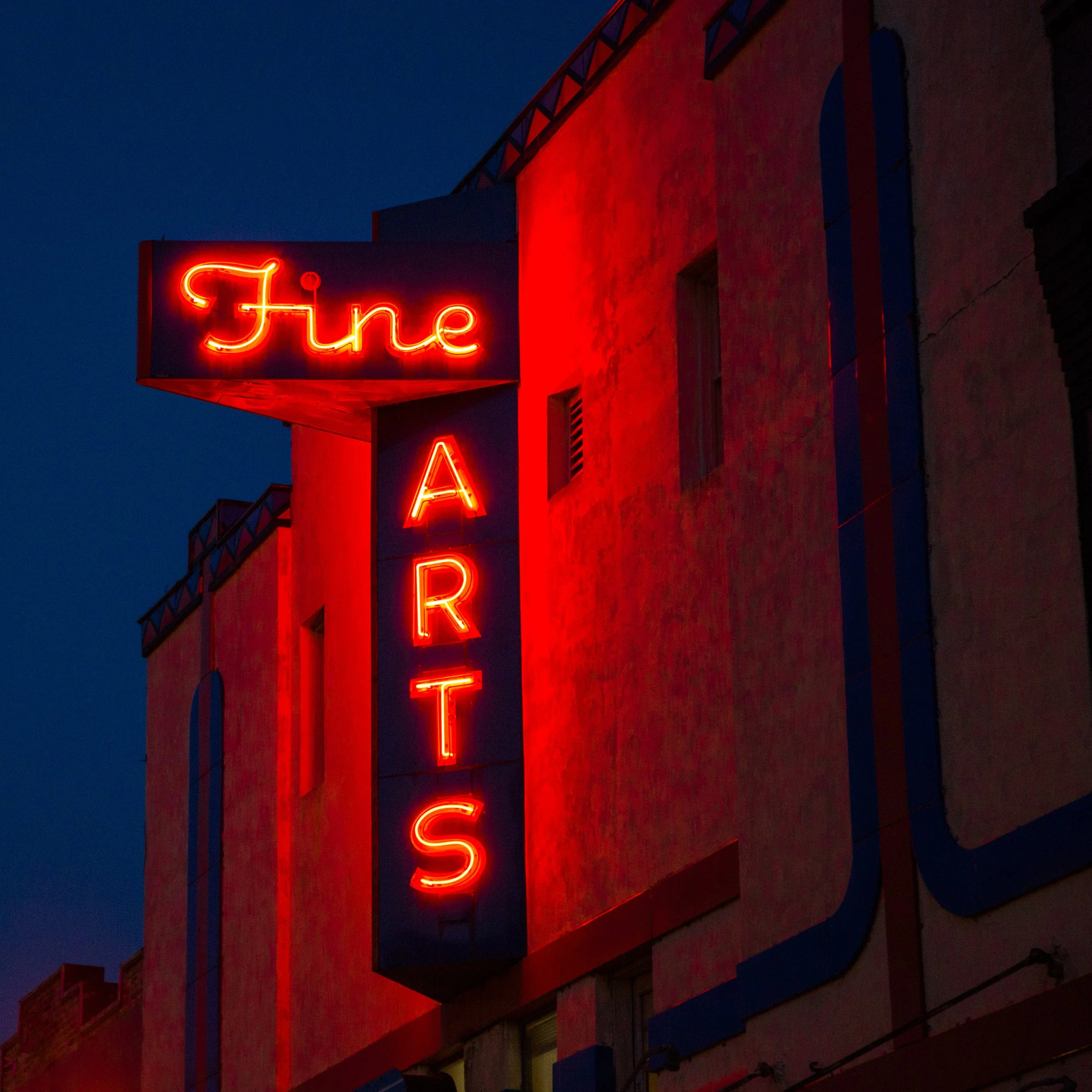 Texas Fine Arts Theatre Neon Sign