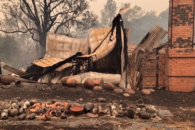 Bandicoot Pottery after the fire.jpeg