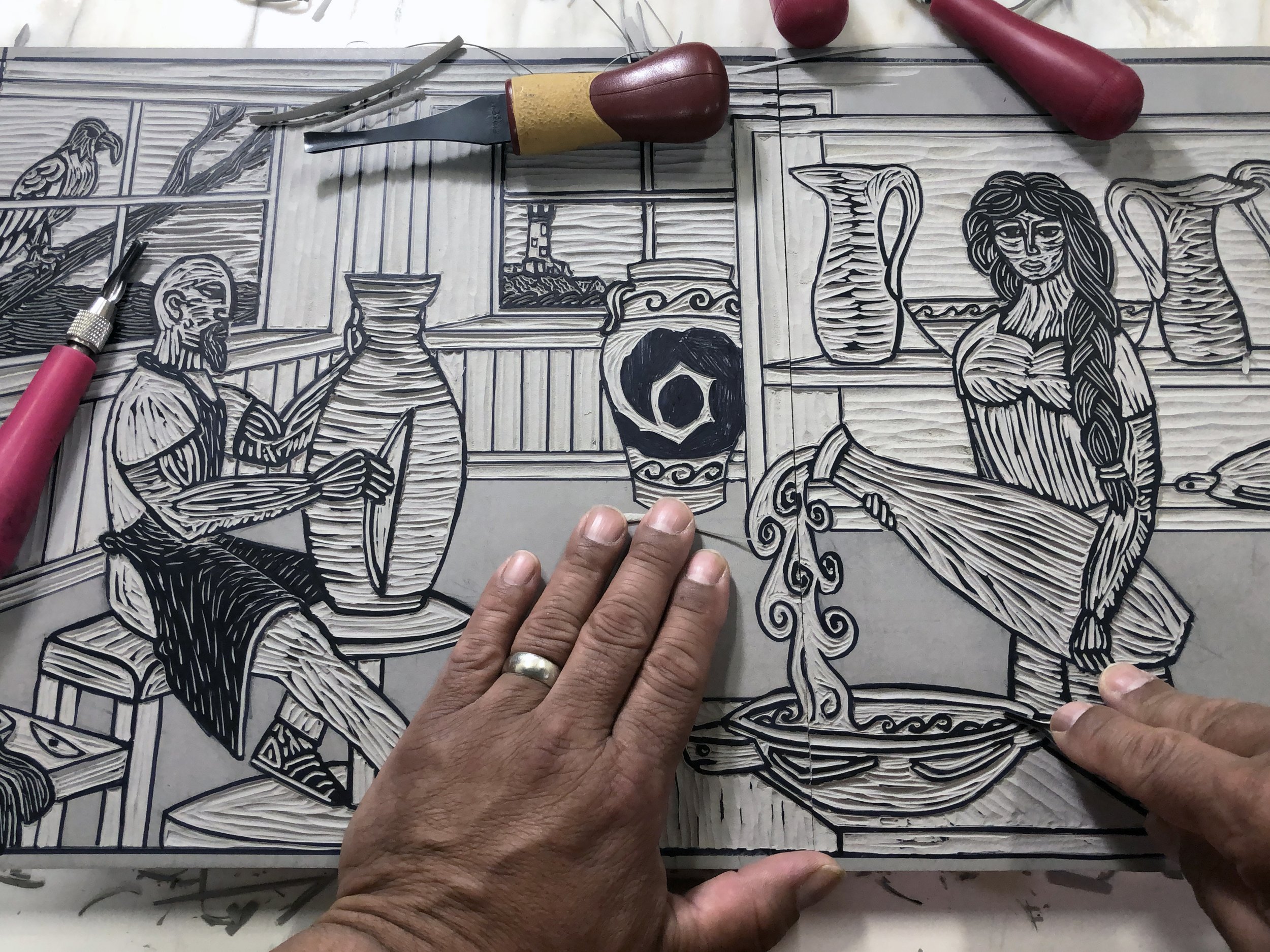 Carving Lino_potters of earth and sea.jpg