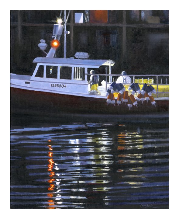 4am: Stonington Fishermen #1: oil, 16x20"