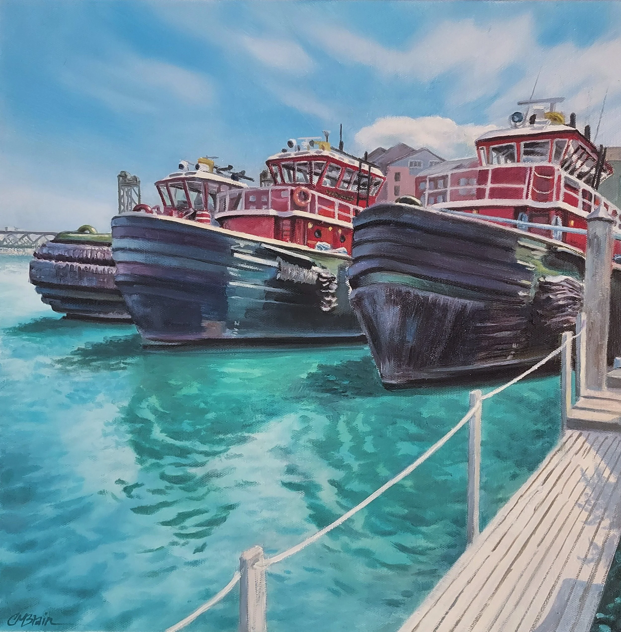 Sunlit Moran Tugs