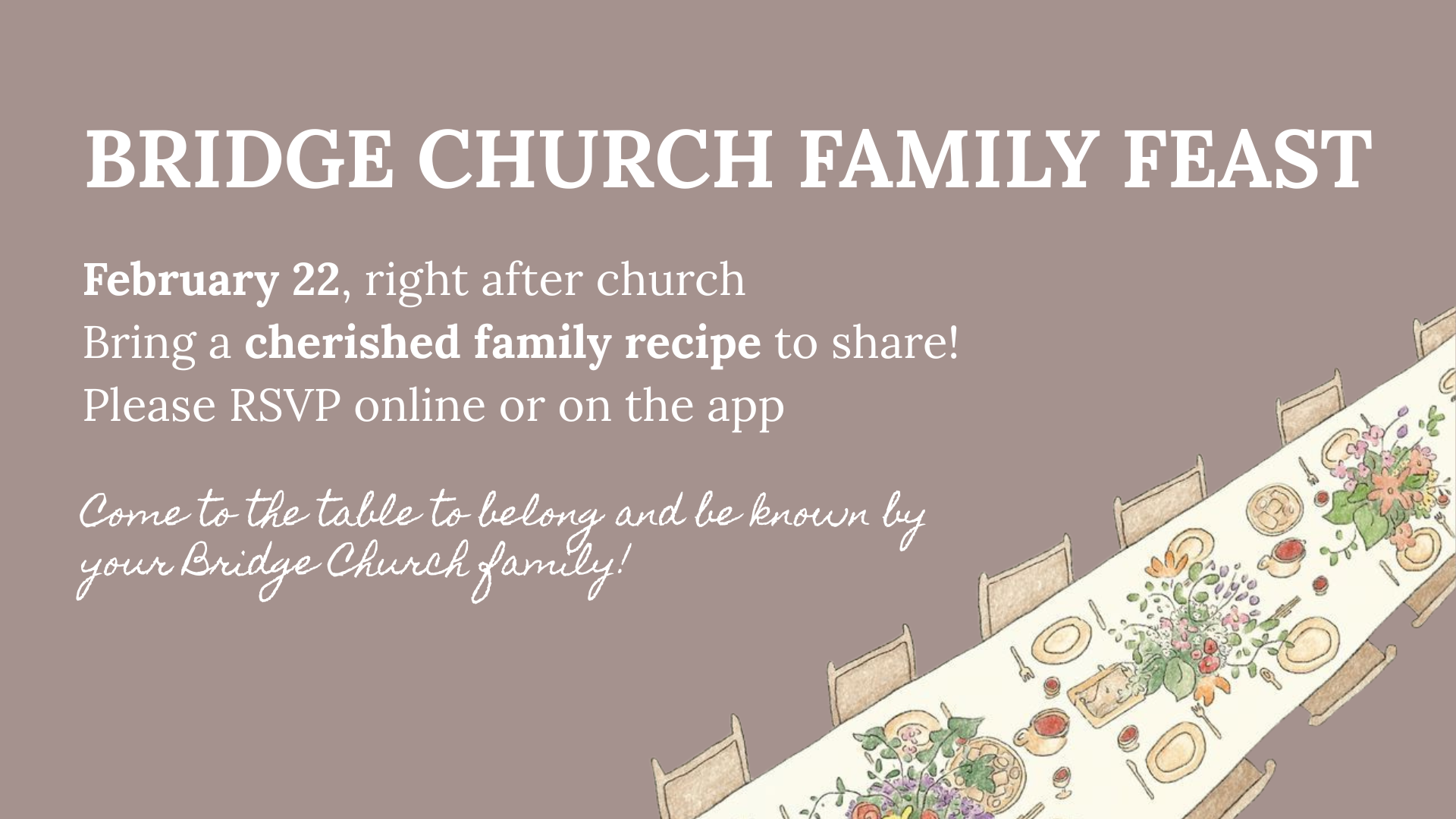 Bridge Church Family Feast 