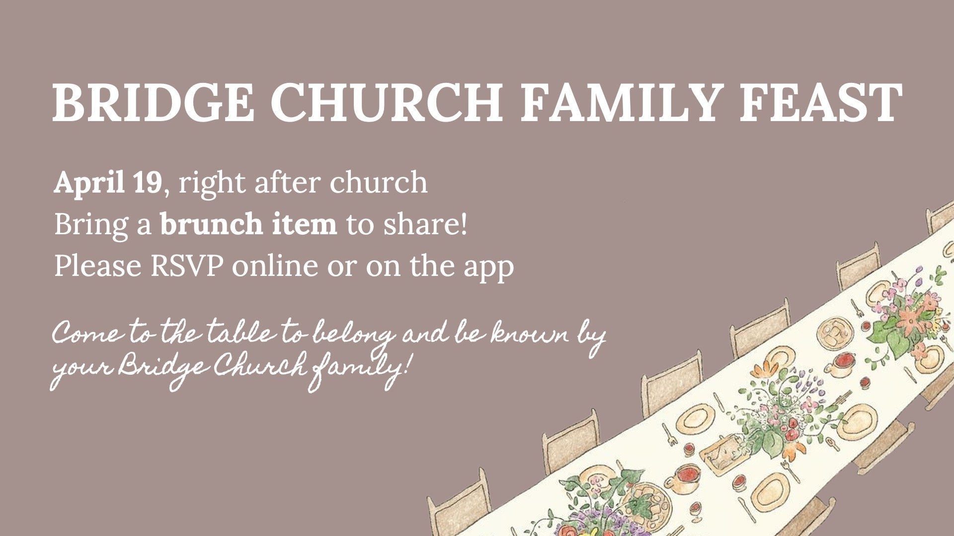 Bridge Church Family Feast 