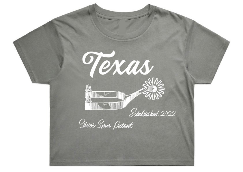 SS Patent Crop Top Tee Shadow