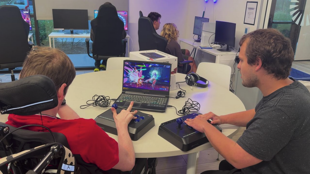 Clients using accessible technology at a UNIFIED Technology Center