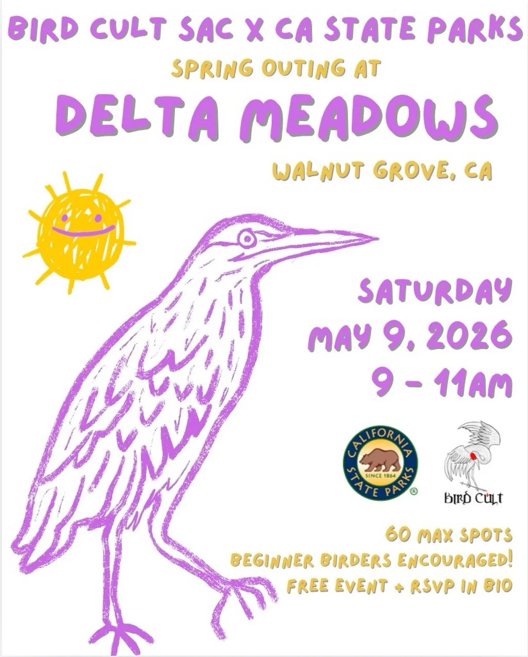 We are out and about with @deltasectorstateparks this Saturday doing our rescheduled walk and have 15~ open spots available! If you are interested in joining please RSVP through the link in our bio. 🚨 We are unable to offer carpool organizing for re