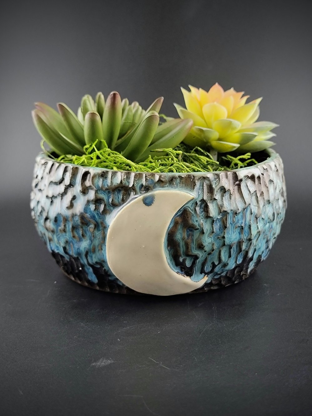 Handmade Ceramic Moon Planter — Anayansi Artworks