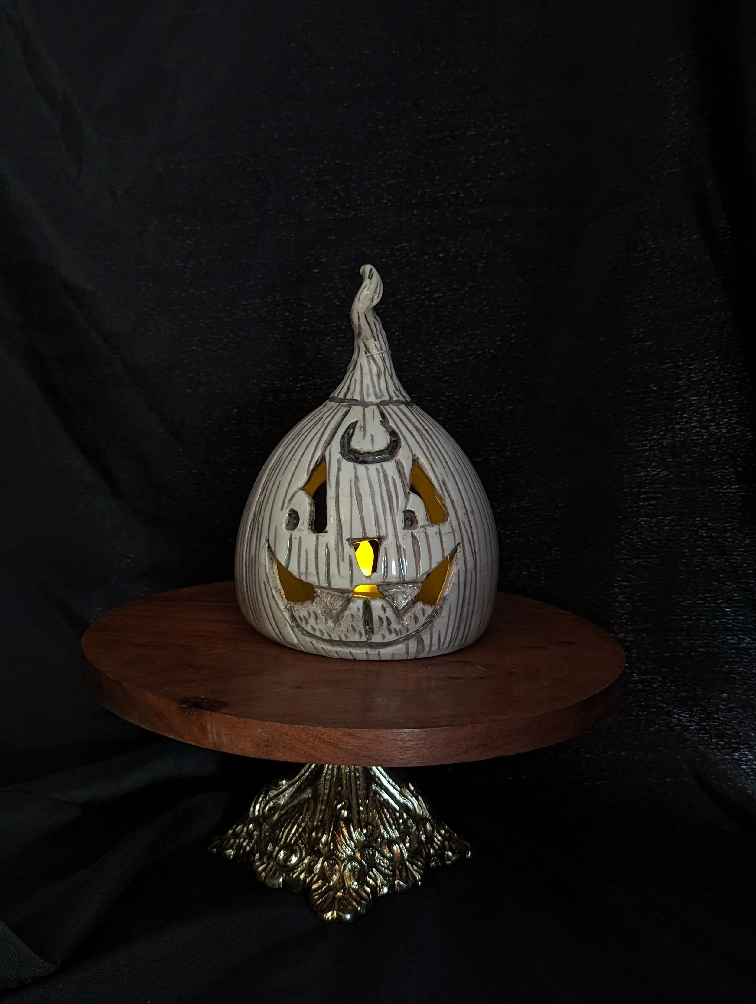 White Vampire  jack-o-lantern pumpkin