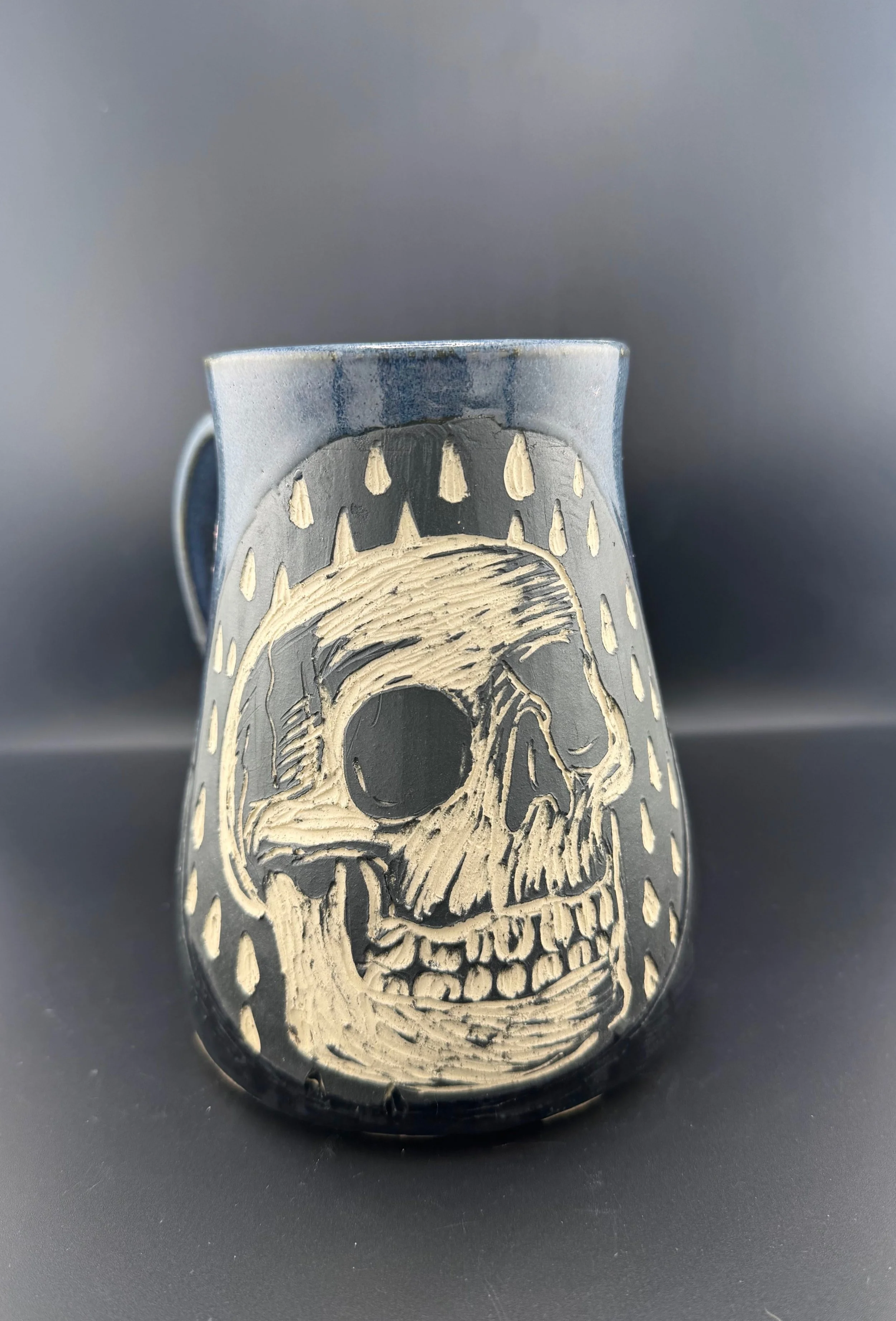 Handmade Skull Beer Stein Mug