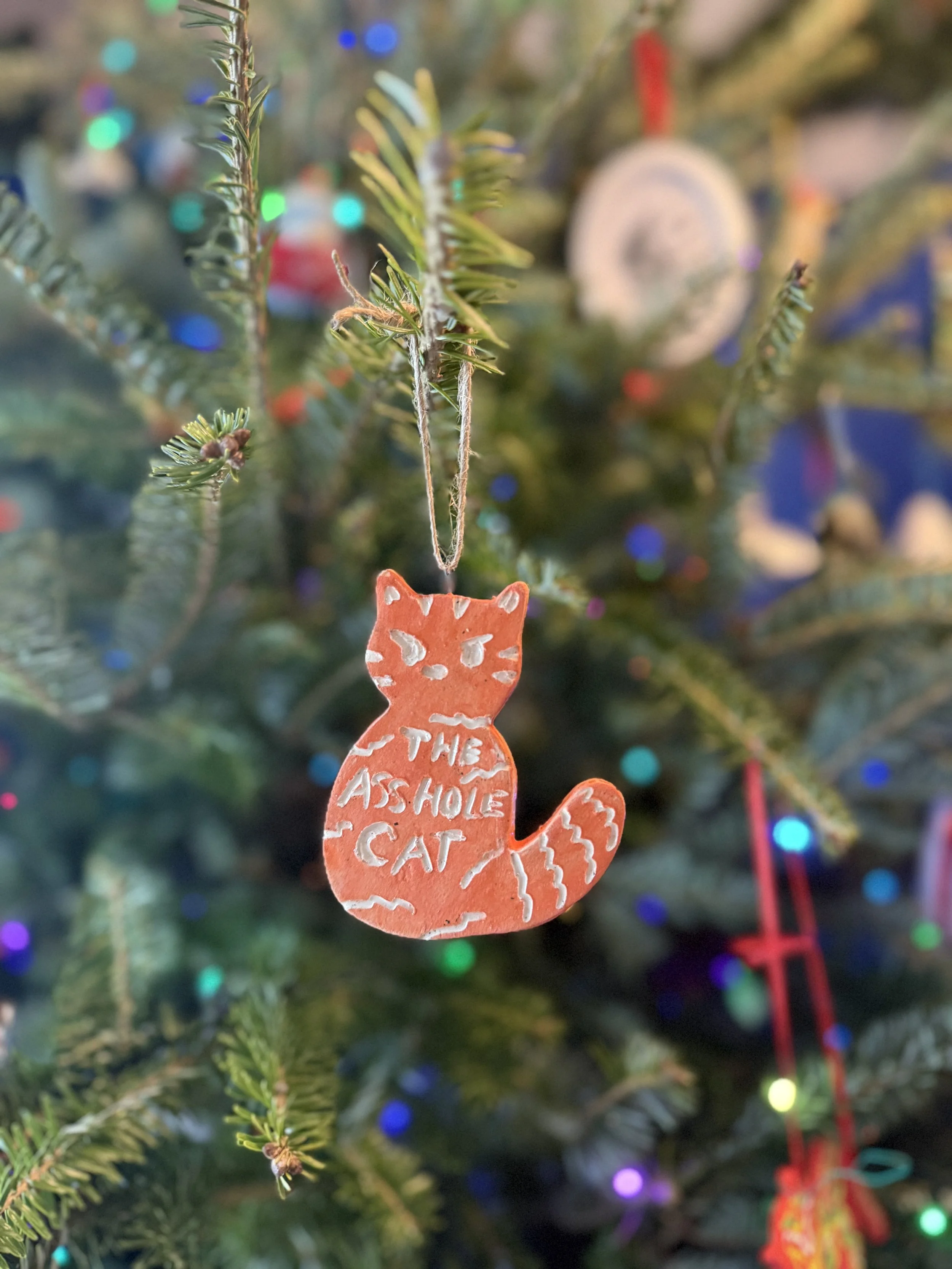 Handmade Naughty Cat Ornaments