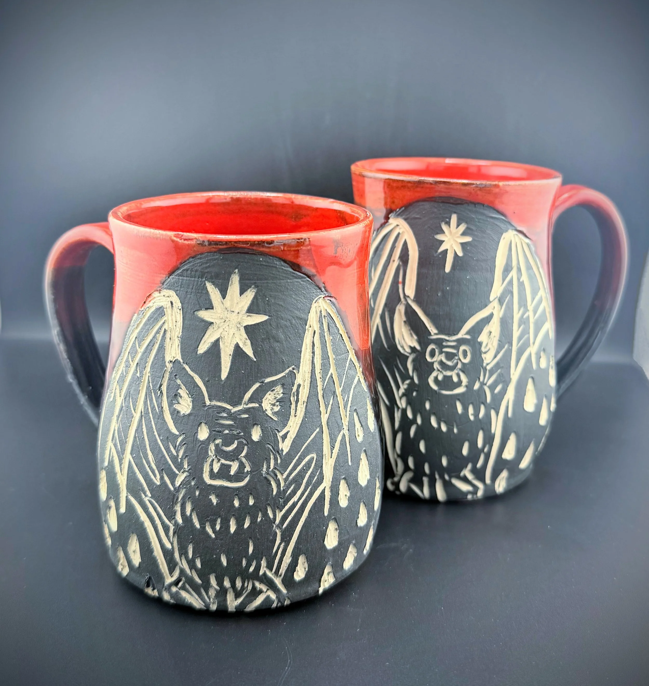 Blood Red Bat Vampire Ceramic Mug