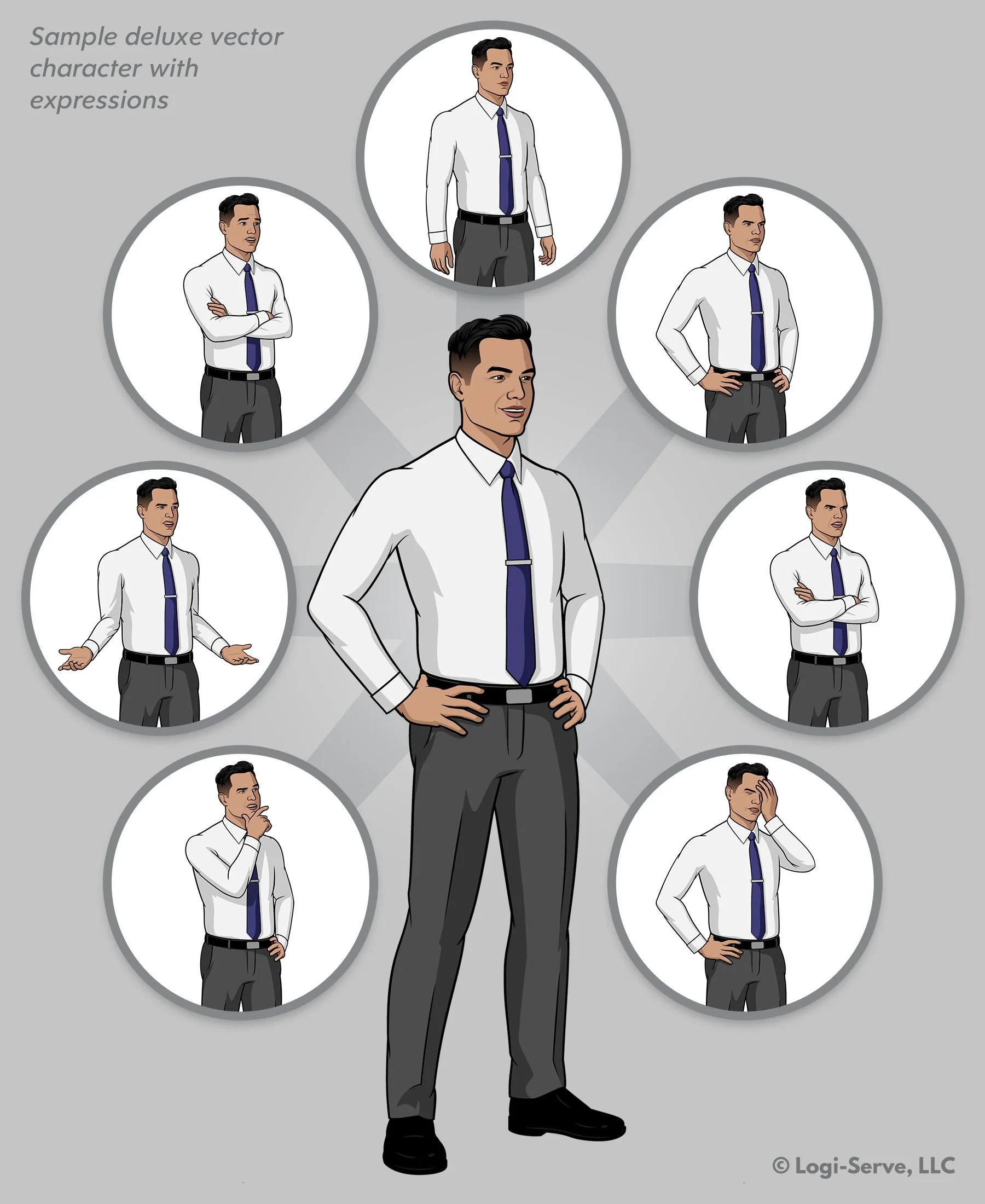 Deluxe vector character: Lucas 
 © Logi-Serve, LLC