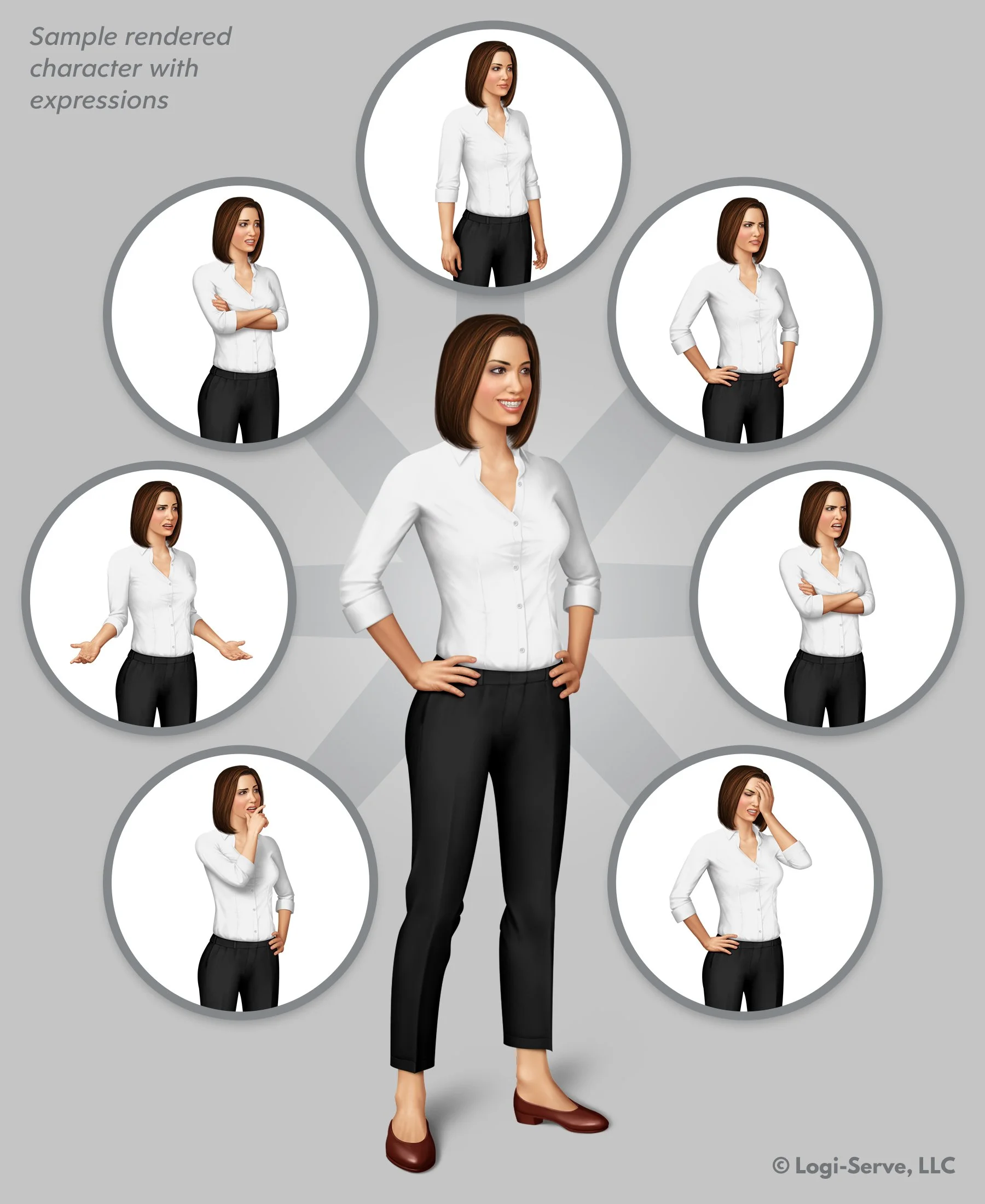 Rendered character: Kim 
 © Logi-Serve, LLC