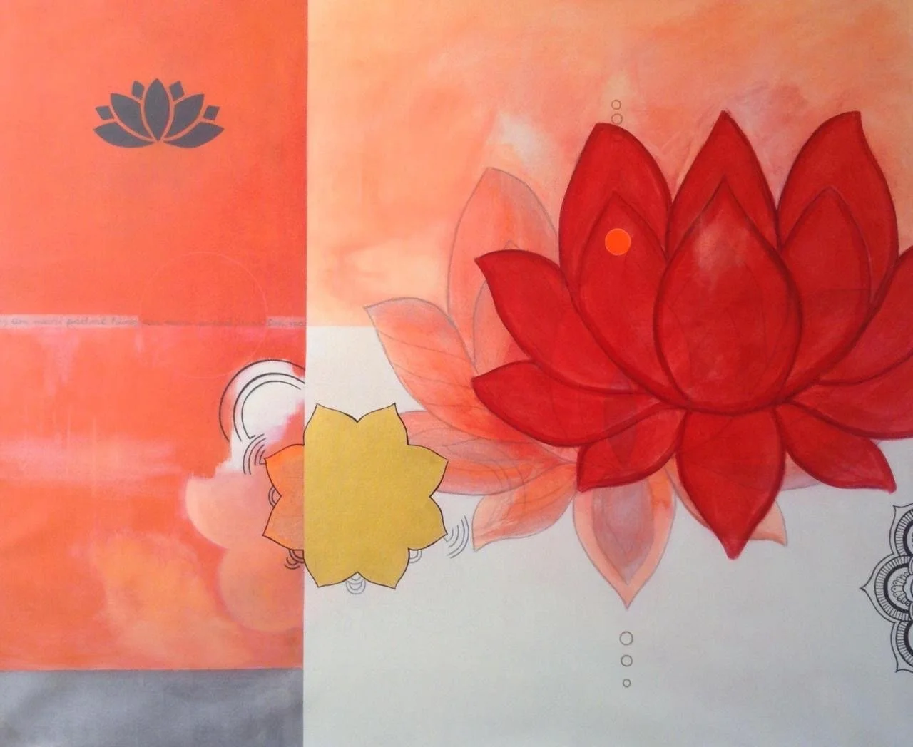 Flor de loto roja - Carmen Elena Trigueros