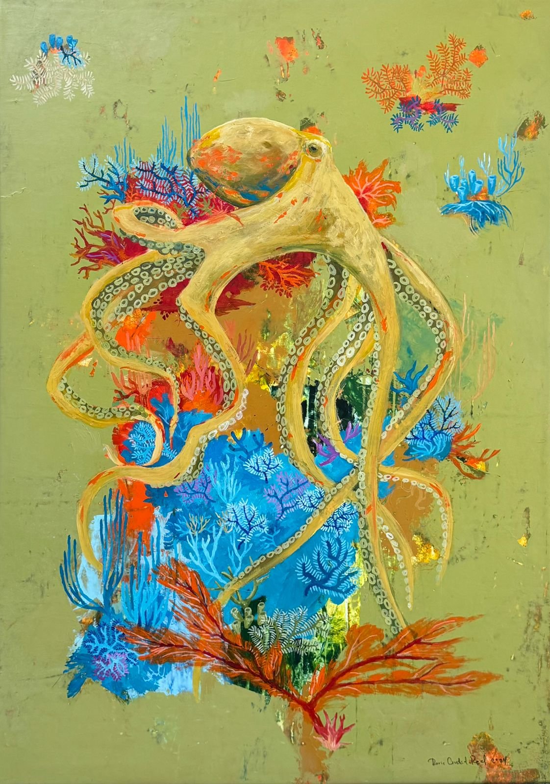 Pulpo sobre amarillo- Boris Ciudad Real