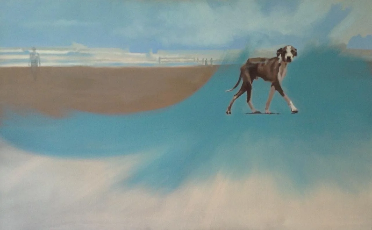 Perro en acua-  Carmen Elena Trigueros